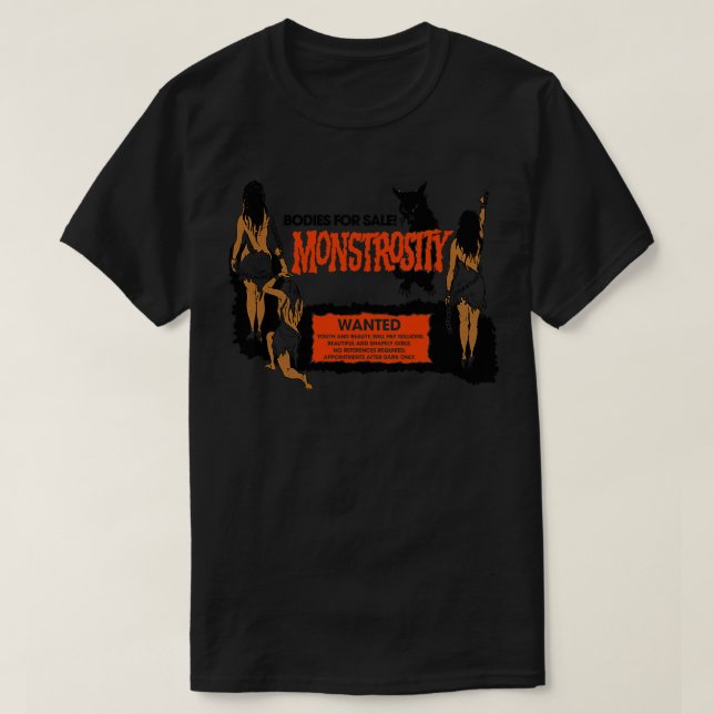 Monstrosity 60s Cult Classic Horror T-Shirt (Design Front)