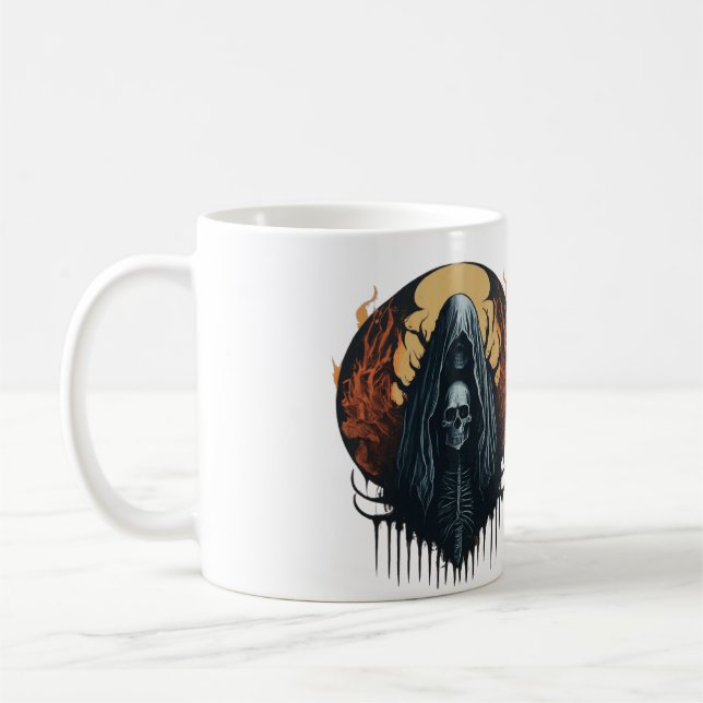 Monstrous Ghost Metal Band Mug (Left)