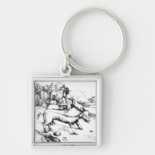 Monstrous Pig Keychain