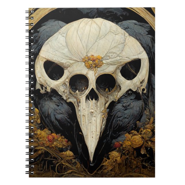 Monstrous Raven Horror Goth Gothic Notebook (Front)