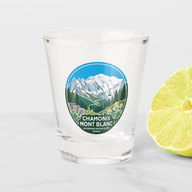 Mont Blanc France Shot Glass (Front)