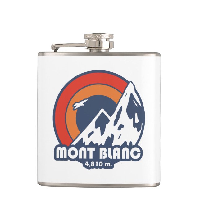 Mont Blanc France Sun Eagle Hip Flask (Front)