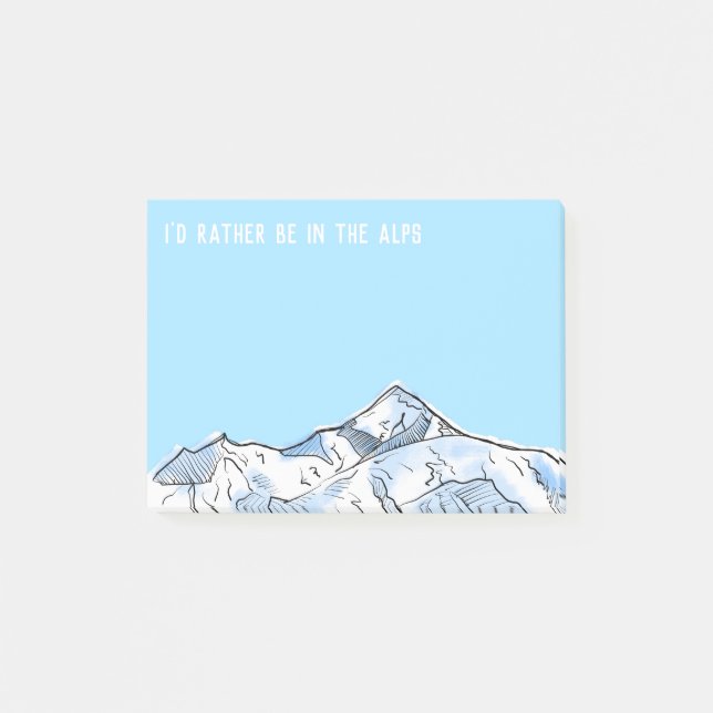 Mont Blanc French Alps Hiker Mountain Climber Post-it Notes (Front)
