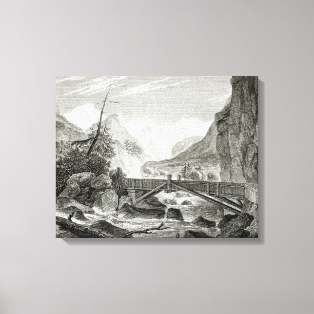 Mont Blanc from the Baths of St. Didier Canvas Print (Front)