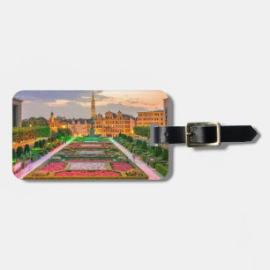 Mont des Arts Brussels Belgium stylized Luggage Tag