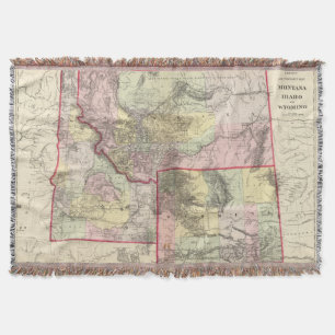 Mont, Ida, Wyo Throw Blanket