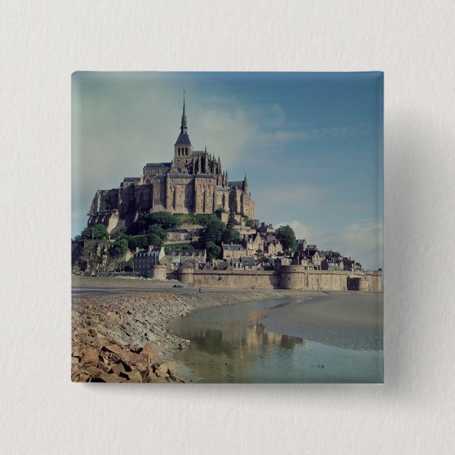 Mont Saint-Michel 2 Inch Square Button (Front)
