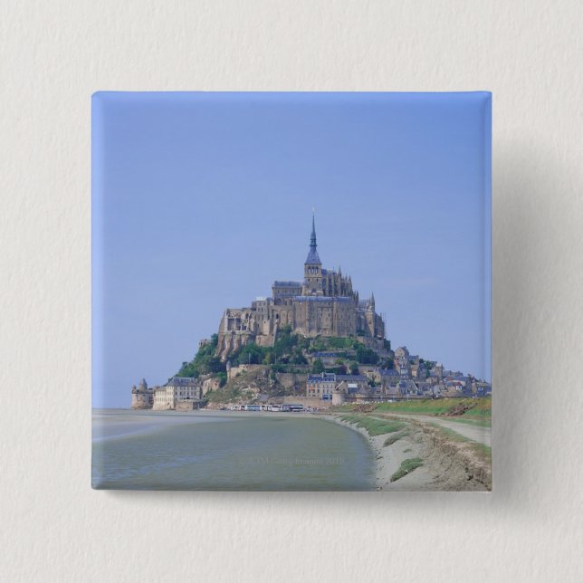 Mont Saint Michel 2 Inch Square Button (Front)