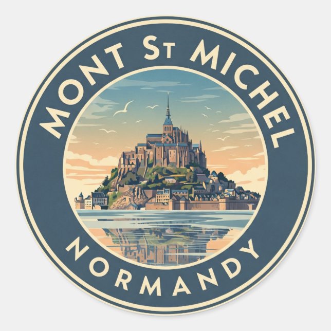 Mont Saint-Michel Classic Round Sticker (Front)