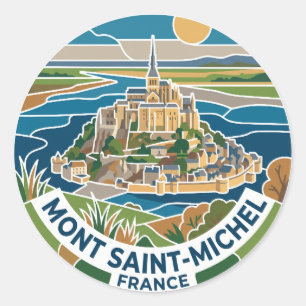 Mont Saint-Michel France Classic Round Sticker