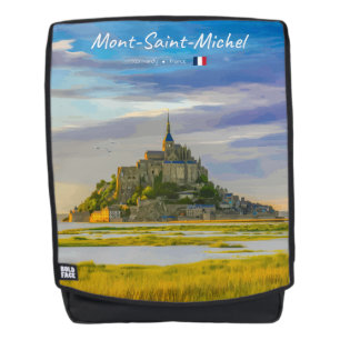 Mont-Saint-Michel, France - Medieval Abbey Backpack