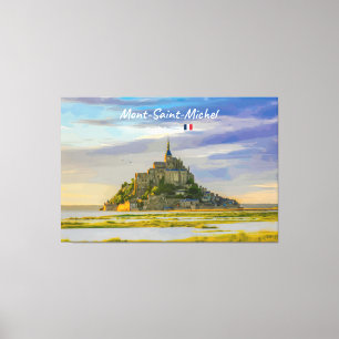 Mont-Saint-Michel, France - Medieval Abbey Canvas Print