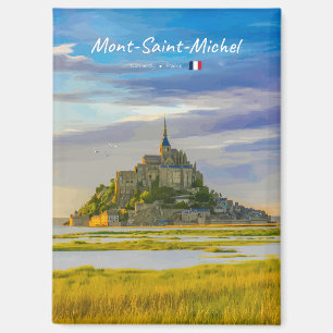 Mont-Saint-Michel, France - Medieval Abbey Flat Magnet