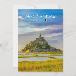 Mont-Saint-Michel, France - Medieval Abbey Invitation