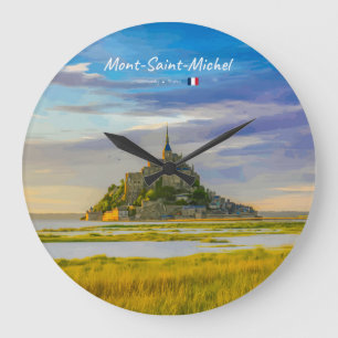 Mont-Saint-Michel, France - Medieval Abbey Large Clock