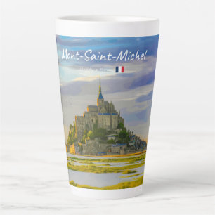 Mont-Saint-Michel, France - Medieval Abbey Large Latte Mug