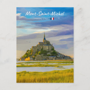 Mont-Saint-Michel, France - Medieval Abbey Postcard