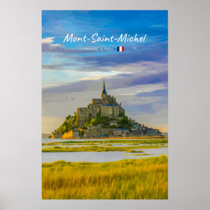 Mont-Saint-Michel, France - Medieval Abbey Poster