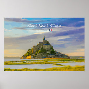 Mont-Saint-Michel, France - Medieval Abbey Poster