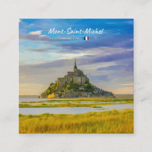 Mont-Saint-Michel, France - Medieval Abbey Square Business Card