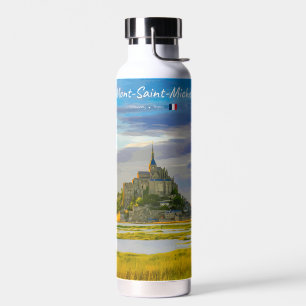 Mont-Saint-Michel, France - Medieval Abbey Water Bottle