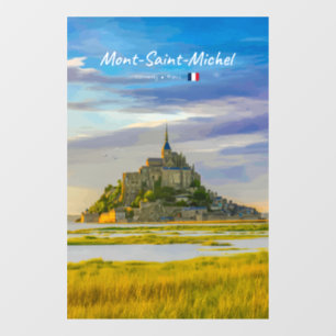 Mont-Saint-Michel, France - Medieval Abbey Window Cling
