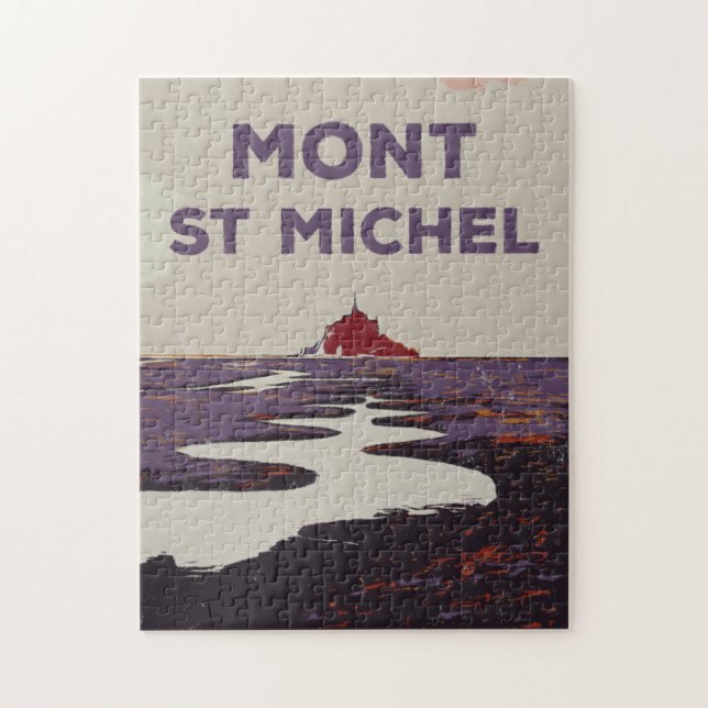 Mont Saint Michel illustration France Jigsaw Puzzle (Vertical)