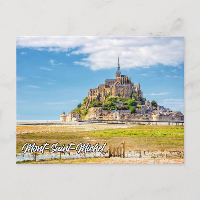 Mont-Saint-Michel, Normandy, France Postcard (Front)