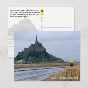 Mont-Saint-Michel Rainy Day, Normandy, France - Postcard