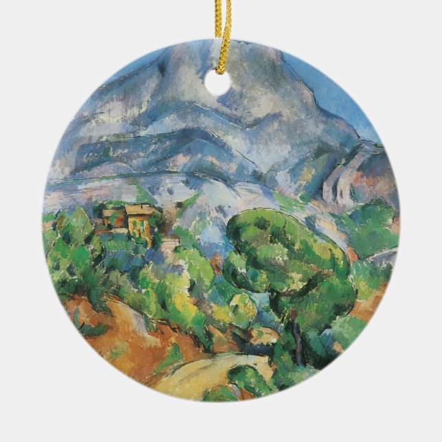 Mont Sainte Victoire Above Tholonet, Paul Cezanne Ceramic Ornament (Front)