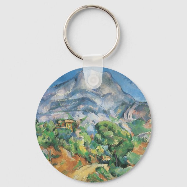 Mont Sainte Victoire Above Tholonet, Paul Cezanne Keychain (Front)