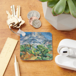 Mont Sainte Victoire Above Tholonet, Paul Cezanne Keychain