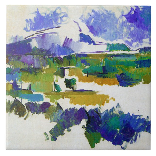 Mont Sainte-Victoire, Paul Cezanne Tile (Front)