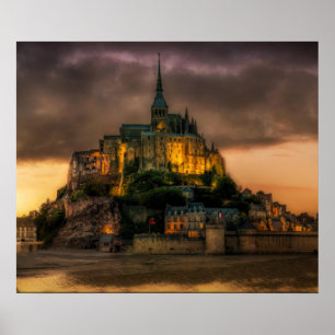 Mont St Michel Island Church Normandy Poster