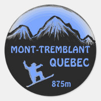 Mont Tremblant Autocollants d'art en snowboard ble