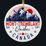 Mont-Tremblant Canada Québec skiing Mountain  Ceramic Ornament<br><div class="desc">Ski Mont-Tremblant Quebec Canada. This retro design makes a great Christmas or Birthday gift for fans of Canadian towns and Mountains. The retro vintage design is a perfect gift for camping,  and skiing nature lovers.</div>