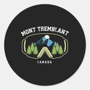 Mont Tremblant Canada Ski Resort Quebec Skiing Sou Classic Round Sticker