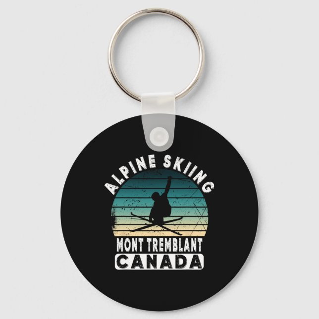 Mont Tremblant Canada Ski Resort Quebec Skiing Sou Keychain (Front)