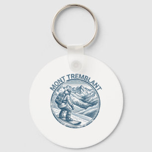Mont Tremblant Canada Snowboarding Snowboarder Keychain