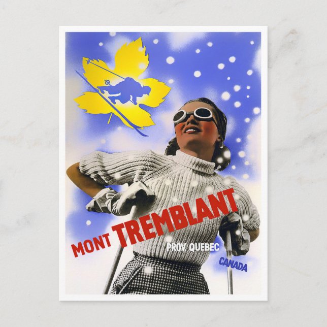 Mont Tremblant Canada vintage travel postcard (Front)
