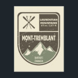 Mont-Tremblant Laurentian Mountains Canada  Postcard<br><div class="desc">Mont-Tremblant Ski Badge Design with elevation and location details.</div>