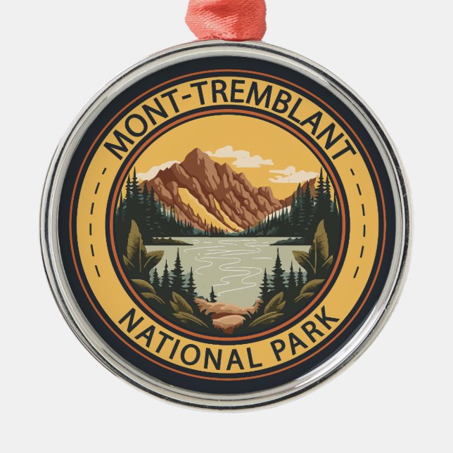 Mont-Tremblant National Park Canada Badge Metal Ornament (Front)