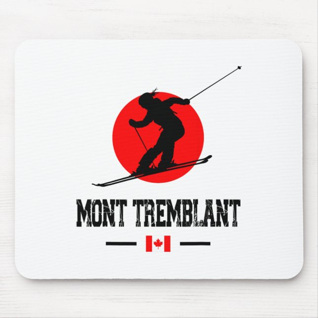 Mont Tremblant Québec Canada Ski Resort Skiing Sou Mouse Pad (Front)