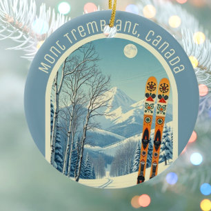 Mont Tremblant Quebec Canada ski souvenir  Ceramic Ornament