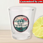 Mont-Tremblant Quebec Laurentian Mountains Canada Shot Glass<br><div class="desc">Mont-Tremblant Quebec Canada. This Vintage design makes a great Christmas or Birthday gift for fans of Canadian towns. The retro vintage design is a perfect gift for camping, and nature lovers. 1 - You can easily change or delete the text and modify it as you like. by clicking on the...</div>
