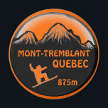 Mont Tremblant Quebec orange snowboard art magnet<br><div class="desc">Mont Tremblant Quebec orange snowboard art magnet</div>