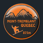 Mont Tremblant Quebec orange snowboard art magnet<br><div class="desc">Mont Tremblant Quebec orange snowboard art magnet</div>