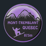 Mont Tremblant Quebec purple snowboard art magnet<br><div class="desc">Mont Tremblant Quebec purple snowboard art magnet</div>