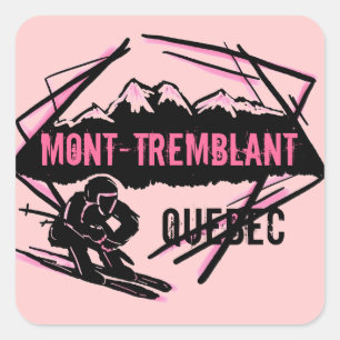 Mont Tremblant Quebec ski pink stickers