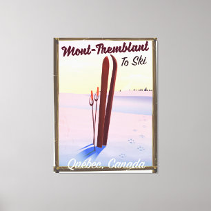 Mont-Tremblant Québec Ski poster. Canvas Print